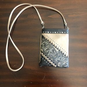 Leather like crossbody